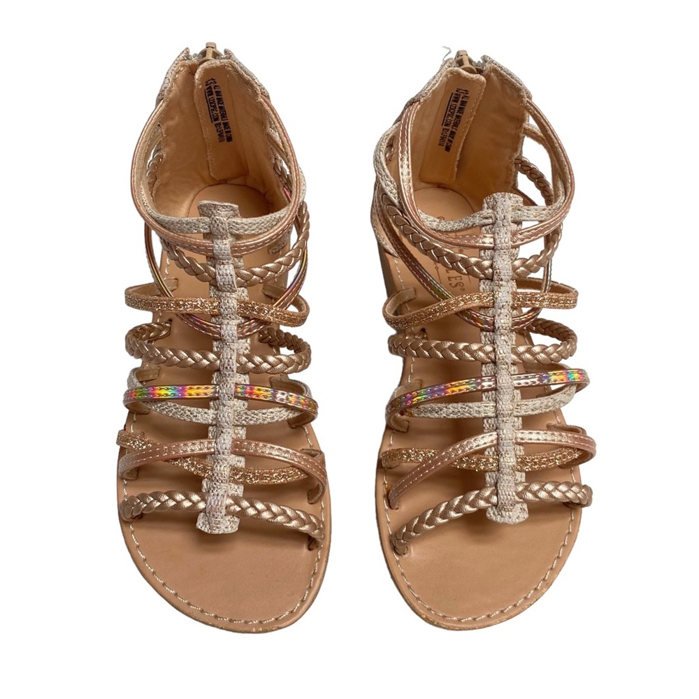 Seychelles Girls Rose Gold Gladiator Sandals, Size 13